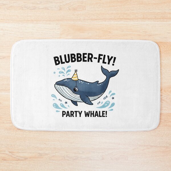 Item preview, Blubber-Fly Party Whale designed and sold by LittleLoopArt.