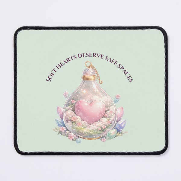 Item preview, Soft Hearts Deserve Safe Spaces - Cottagecore Mental Health Art designed and sold by PromptCoreNexus.