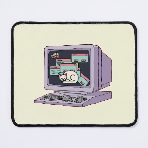 Item preview, Retro Pixel Art Cat - Aesthetic Lofi Vintage Computer & Vaporwave Decor designed and sold by Potattoo.
