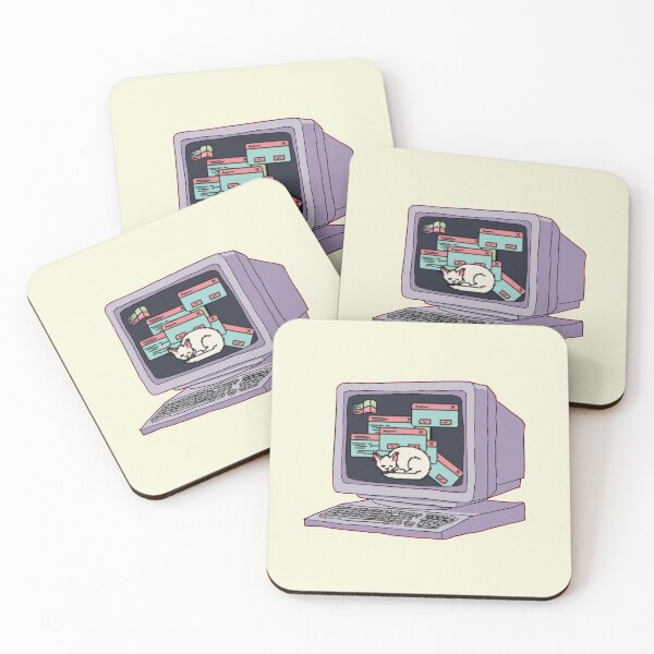 Item preview, Retro Pixel Art Cat - Aesthetic Lofi Vintage Computer & Vaporwave Decor designed and sold by Potattoo.