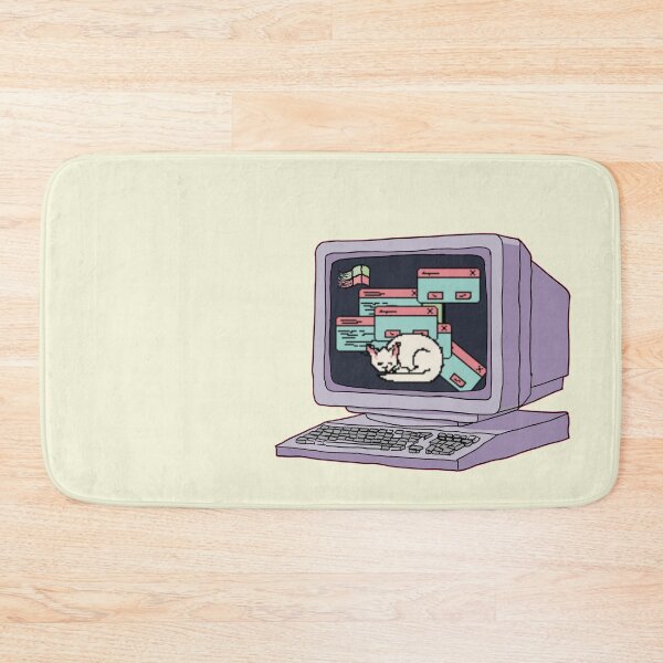 Item preview, Retro Pixel Art Cat - Aesthetic Lofi Vintage Computer & Vaporwave Decor designed and sold by Potattoo.