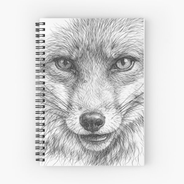 Item preview, Realistic Black and White Fox Pencil Sketch Portrait | Detailed Graphite Wildlife Drawing | Monochrome Woodland Animal Wall Art designed and sold by Leon Woods Pencil Art.