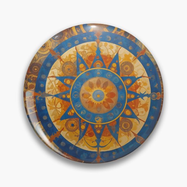 Item preview, Circular mandala of shifting shades with an oil painting style designed and sold by ShaDeS-AI-Art.