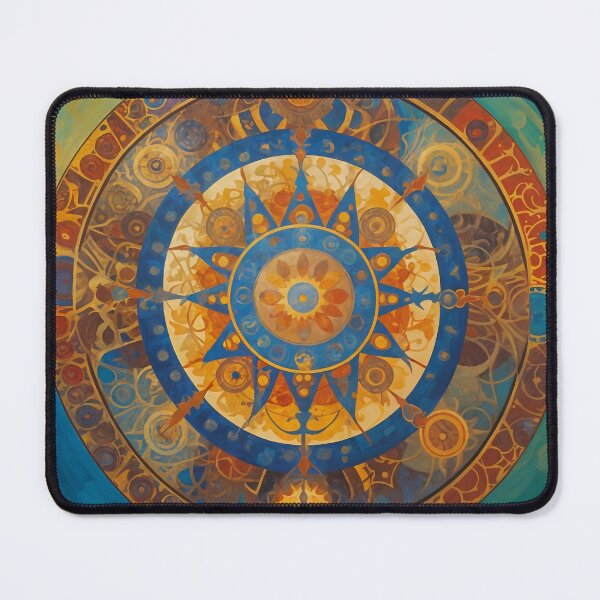 Item preview, Circular mandala of shifting shades with an oil painting style designed and sold by ShaDeS-AI-Art.