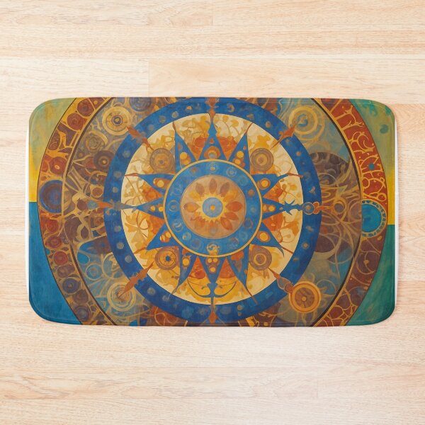 Item preview, Circular mandala of shifting shades with an oil painting style designed and sold by ShaDeS-AI-Art.
