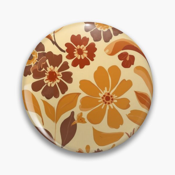 Item preview, Retro Vibes – Floral 70s pattern designed and sold by christinmrose.