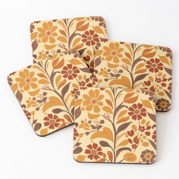 Item preview, Retro Vibes – Floral 70s pattern designed and sold by christinmrose.
