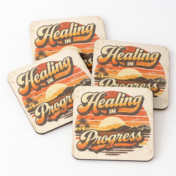 Item preview, Healing in Progress Retro Sunset Design designed and sold by craftedd.