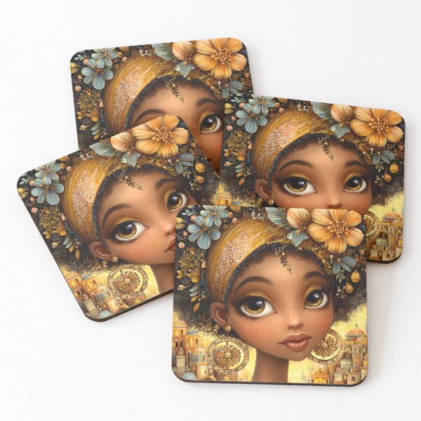 Item preview, Stunning Afrocentric Art with Floral Elements designed and sold by Artessie.
