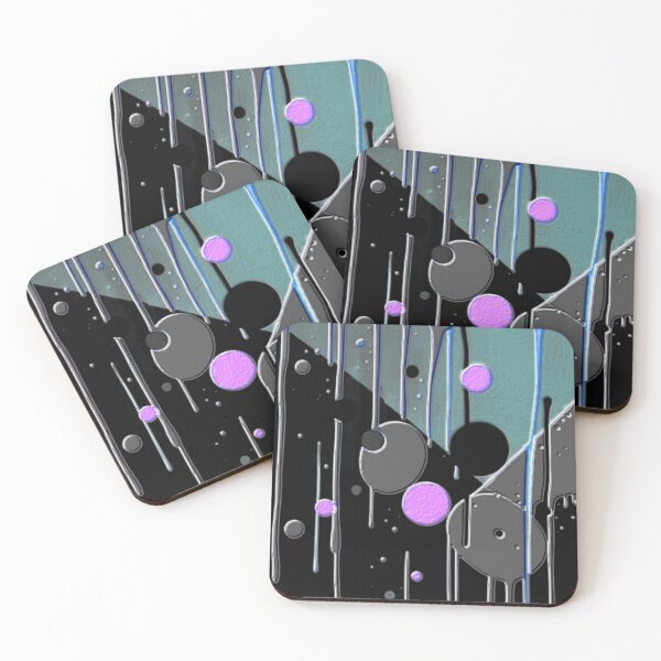 Item preview, drip and divide dark hsl 1.3 colorful geometric abstract design designed and sold by SmashingDeals.