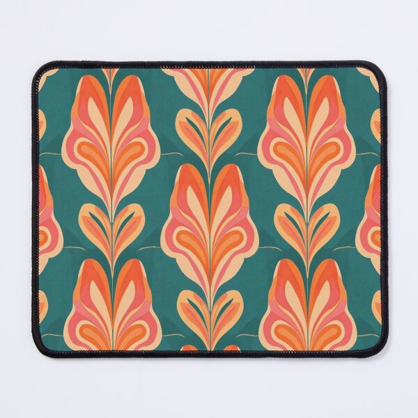 Item preview, 60s Retro Pattern - Seamless Allover Print in Petrol, Orange, Pink & Cream designed and sold by christinmrose.