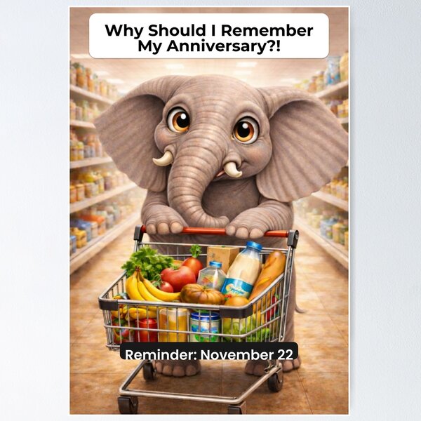 Item preview, Elephant Joke – November 22 designed and sold by ariksworld.