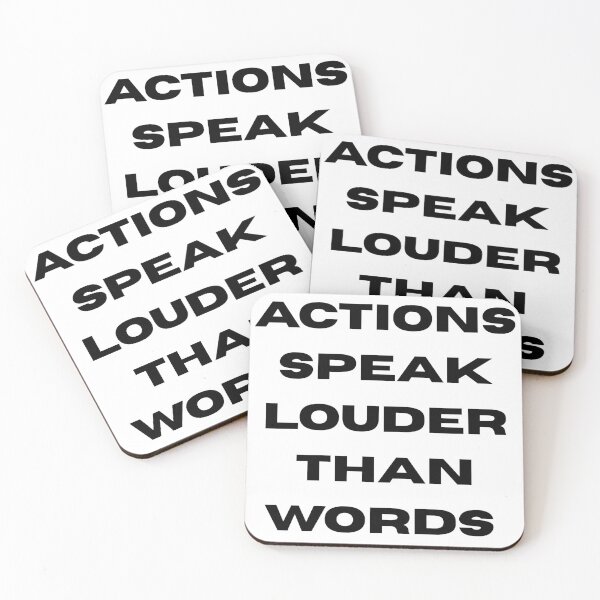 Item preview, Actions Speak Louder Than Words – Minimalist Typography designed and sold by WortStudio.