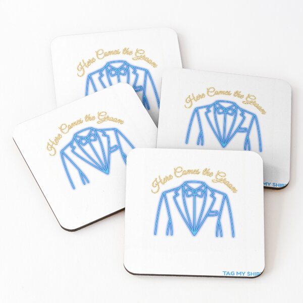 Item preview, Here Comes the Groom designed and sold by Tag My Shirt - Clothing Made to Be Written On..