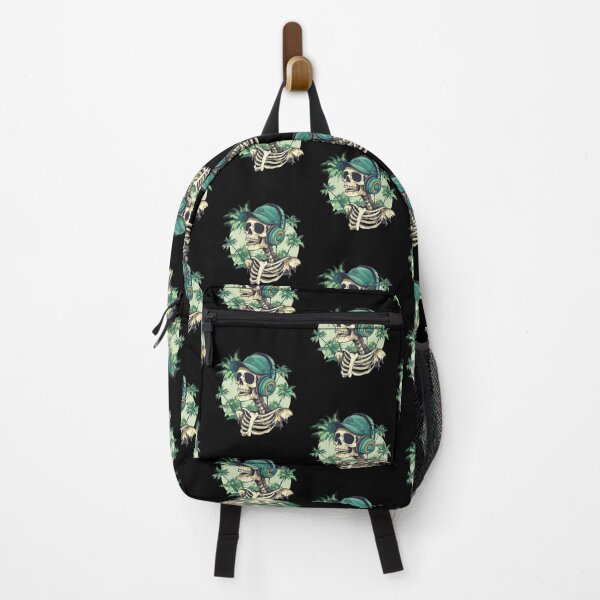 Item preview, Botanical Beats - Neon Jungle Skull Music Design designed and sold by Mini Pixel Perfect Co..