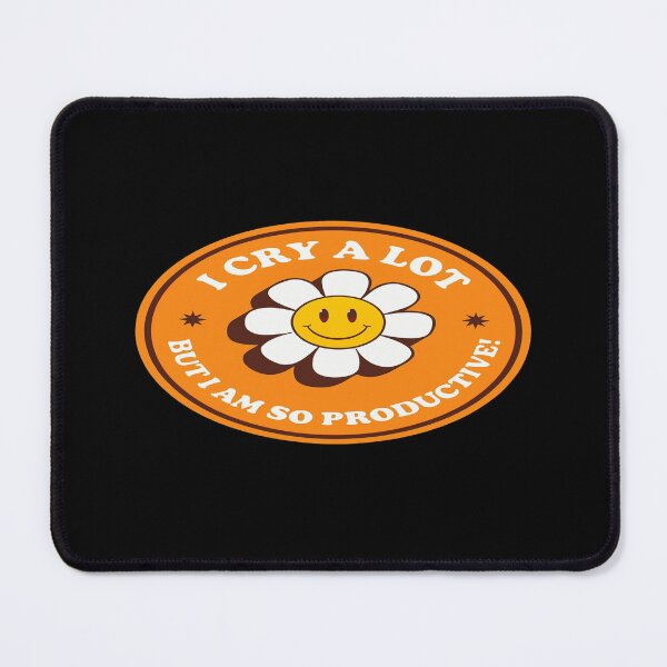 Item preview, Funny “I Cry a Lot but I Am So Productive” Sticker for Mental Health Humor & Daily Motivation designed and sold by Bright Nest Studio.