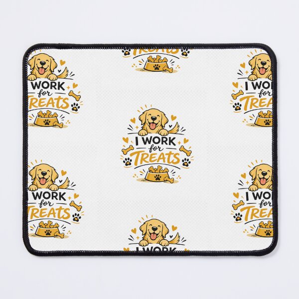 Item preview, I Work for Treats Golden Retriever Gift designed and sold by WildVista.