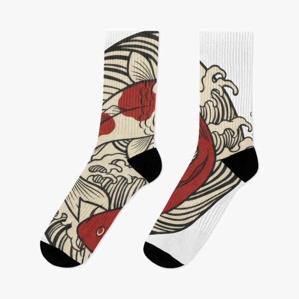 Item preview, Japanese Koi Fish Yin Yang Art - Traditional Ukiyo-e Style designed and sold by seven things shop.