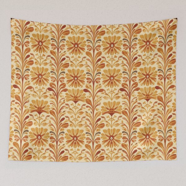 Item preview, 70s retro floral pattern, vintage design designed and sold by christinmrose.