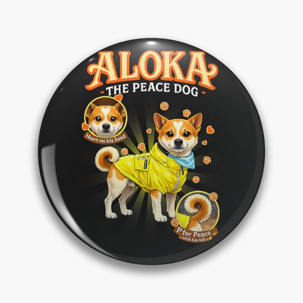 Item preview, Aloka The Peace Dog - Heart Mark and Peace Tail  designed and sold by CriseldaBruning.