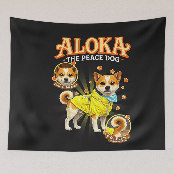 Item preview, Aloka The Peace Dog - Heart Mark and Peace Tail  designed and sold by CriseldaBruning.