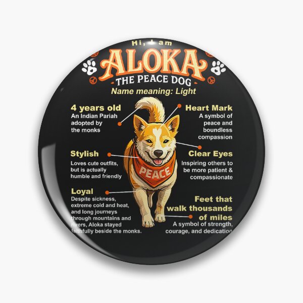Item preview, Aloka The Peace Dog Inspirational Infographic  designed and sold by CriseldaBruning.