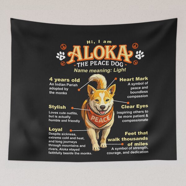 Item preview, Aloka The Peace Dog Inspirational Infographic  designed and sold by CriseldaBruning.
