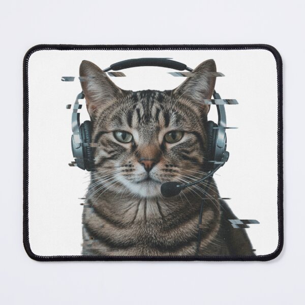 Item preview, Glitch Core Gamer Cat Grainy Blur Distorted Art designed and sold by us-products.