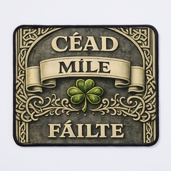 Item preview, Céad Míle Fáilte – Traditional Irish Welcome Celtic Design designed and sold by Rough Sketches – Ireland Inspired Art.