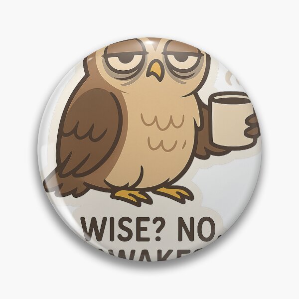 Item preview, Tired Coffee Owl - Wise No Awake Unfortunately designed and sold by lokiwoodsart.