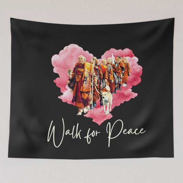 Item preview,  Peace Walking Monks and Aloka Dog Walk for Peace  designed and sold by CriseldaBruning.