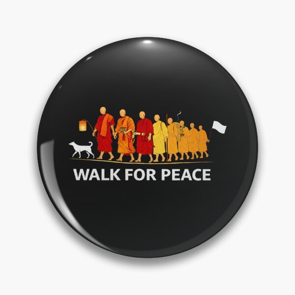Item preview, Peace Walking Monks and Aloka Dog Walk for Peace  designed and sold by CriseldaBruning.