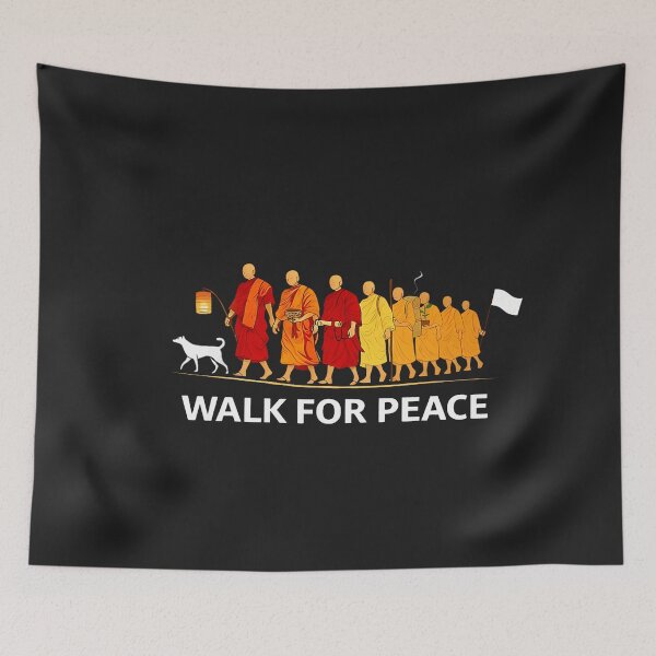 Item preview, Peace Walking Monks and Aloka Dog Walk for Peace  designed and sold by CriseldaBruning.