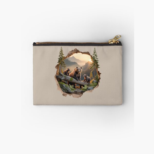 Item preview, bear family - hiking - camping - national park – bear adventure - scenic view - woodland - rustic - alpine - pacific northwest - canadian wilderness - leave no trace - protect the wild - bear country designed and sold by JansenGS.