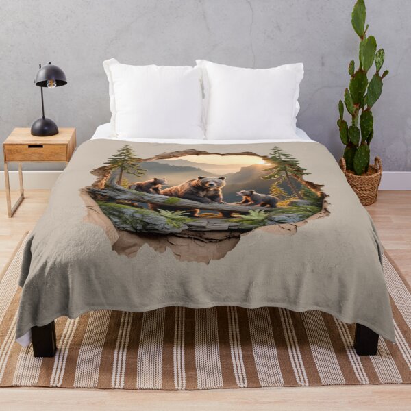 Item preview, bear family - hiking - camping - national park – bear adventure - scenic view - woodland - rustic - alpine - pacific northwest - canadian wilderness - leave no trace - protect the wild - bear country designed and sold by JansenGS.