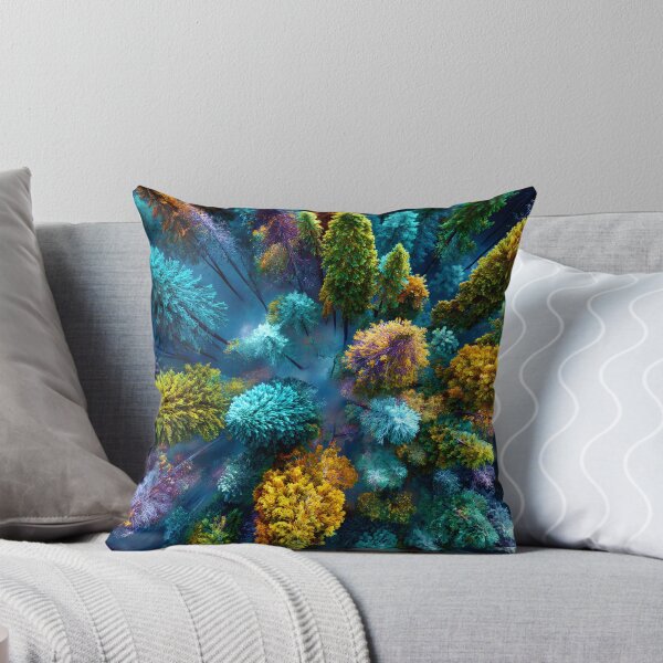 Item preview, Vibrant Abstract Forest in Vivid Colors and Contrast designed and sold by Artessie.