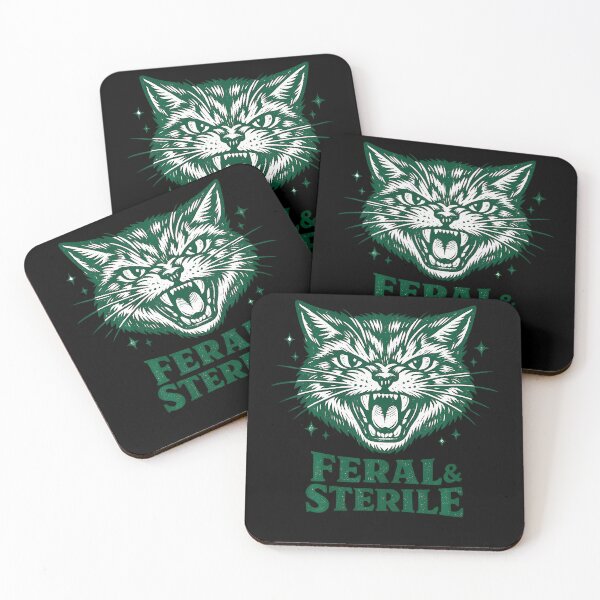 Item preview, Feral  Sterile Retro Cat Tnr Mom Funny Women Cat Lover T-Shirt designed and sold by SAPAIDART.