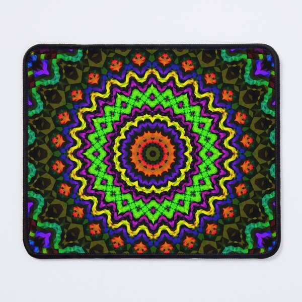 Item preview, Colorful neon kaleidoscope mandala designed and sold by ScreenPin.