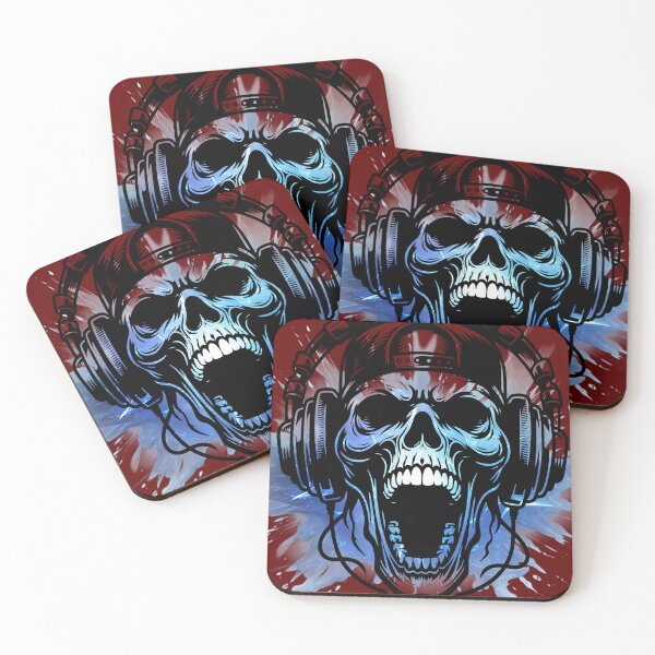 Item preview, The Silent Listener - Minimalist Music Skull Art designed and sold by Mini Pixel Perfect Co..