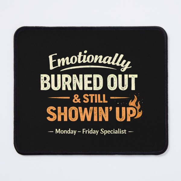 Item preview, Emotionally Burned Out Still Showing Up Funny Work Humor Shirt designed and sold by AdicretorDesign.