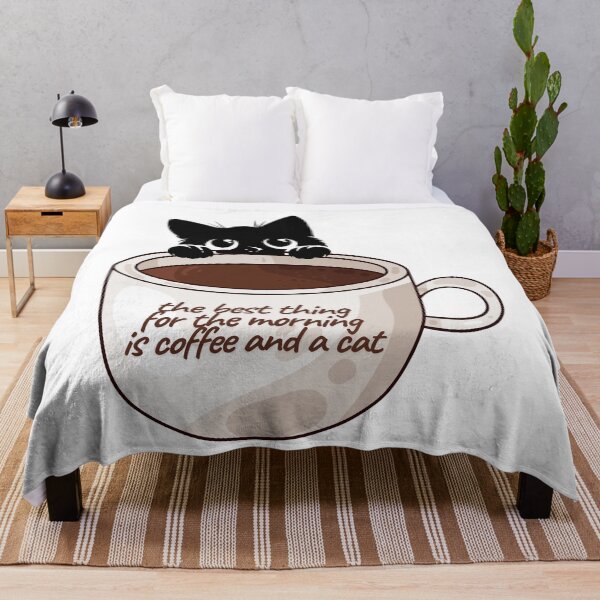 Item preview, The Best Thing For The Morning Is Coffee And a Cat. designed and sold by Dinasshop.