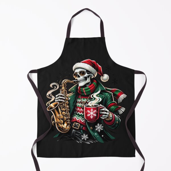 Item preview, Midnight Jazz Skeleton – Winter Lounge Saxophone Aesthetic Art designed and sold by ColorSplash123.