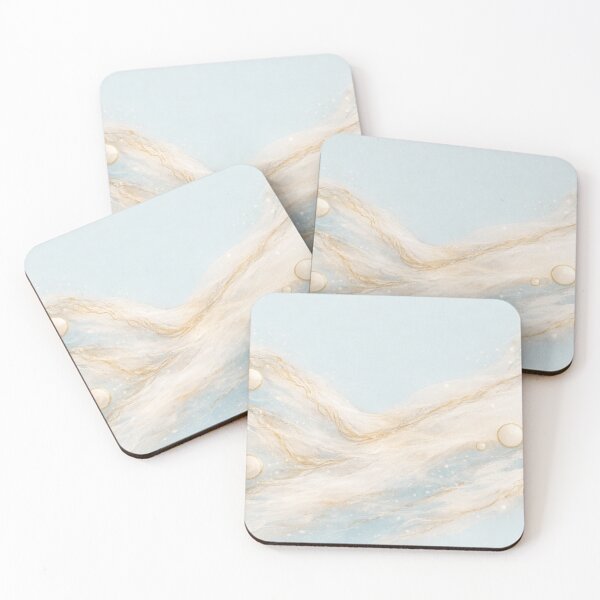Item preview, Modern Cyan Marble Texture with Pearl Accents designed and sold by annenambiro.