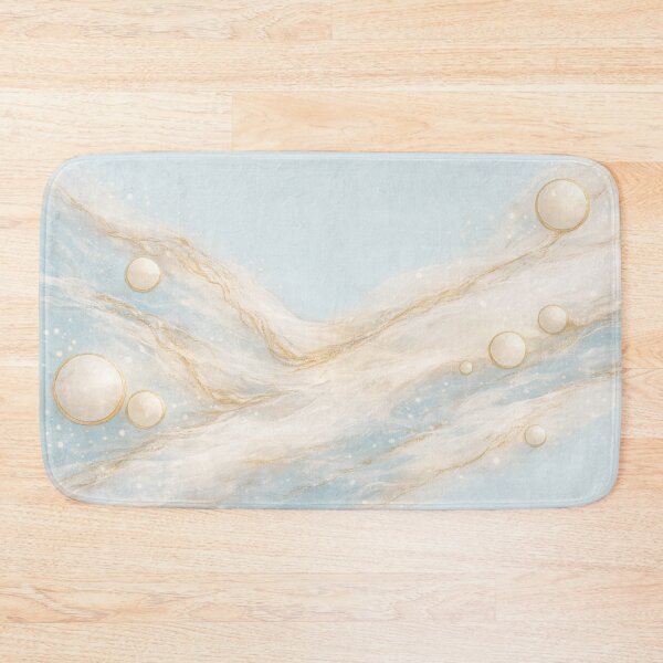 Item preview, Modern Cyan Marble Texture with Pearl Accents designed and sold by annenambiro.