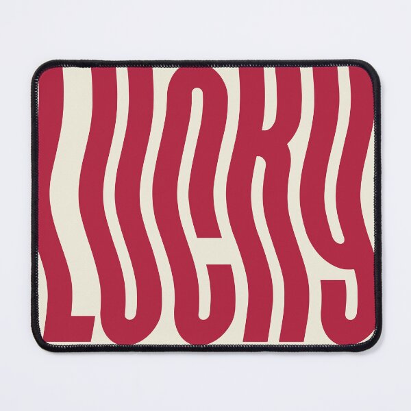Item preview, Lucky Retro Wavy Red Typography designed and sold by sweetdrawsart.