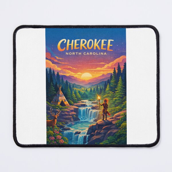 Item preview, Cherokee North Carolina Great Smoky Mountains Oconaluftee River designed and sold by Places On Earth.