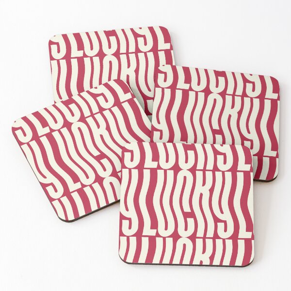 Item preview, Lucky Retro Wavy Red Typography designed and sold by sweetdrawsart.