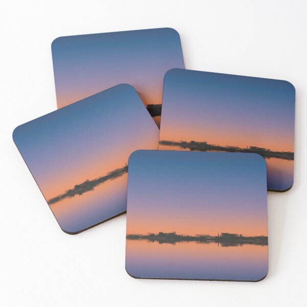 Item preview, Faded Skylines – Industrial – Blue Coral designed and sold by Static Horizon Art.