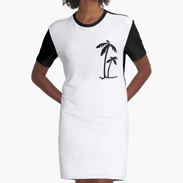 palm tree shirt dress