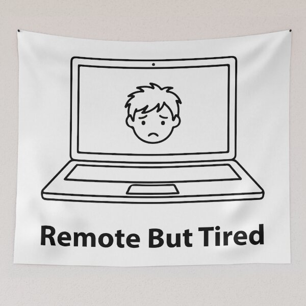 Item preview, Remote But Tired Shirt, Work From Home Burnout Tee, Funny Remote Worker T-Shirt, WFH Struggle Quote Shirt designed and sold by Design-Pro-21.